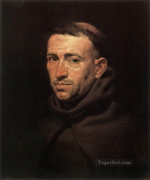  pet Oil Painting - Head of a Franciscan Friar Baroque Peter Paul Rubens